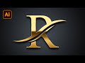 Logo Design Professional R Letter Logo Design In Illustrator Illustrator Logo Design Tutorial