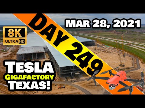 Giga Texas 8K Ultra HD 60 FPS Drone Footage - March 28, 2021 - WORLD'S FIRST GIGA TEXAS 8k VIDEO!