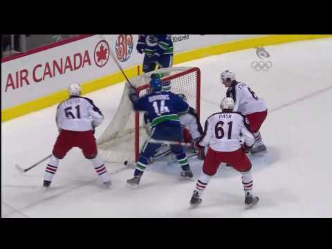 Alexandre Burrows Hat Trick vs CBJ - Jan. 05/10
