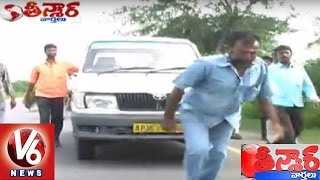 Lorry Mechanic drags Car with his Mustache | Teenmaar News | V6News