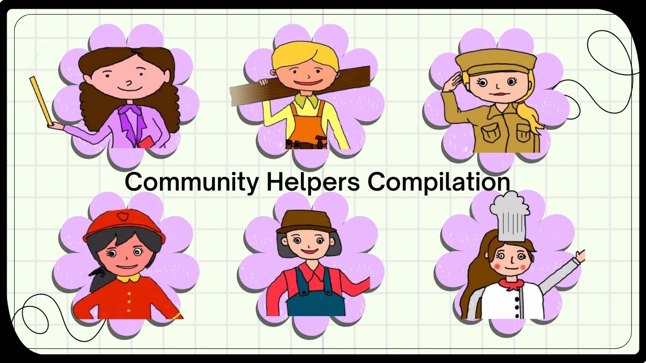 Community Helpers draw and colour #coloring  #drawing