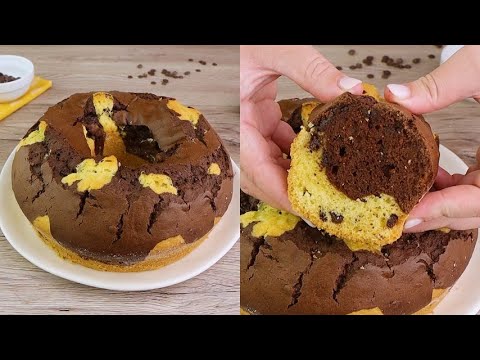 Ciambella bicolore: alta e soffice per una merenda deliziosa!