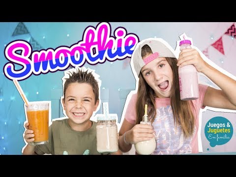 4 SMOOTHIES refrescantes FÁCILES para hacer en Casa // Juegos y Juguetes en Familia