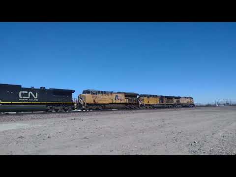 EB UP Manifest Train Feat CN And NS And Rear DPU In Daggett Ca! #bigbossrailfanner