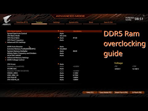 Anleitung zum Übertakten von DDR5-RAM auf dem B650 Aorus Elite Mainboard
