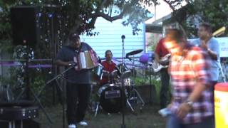 Zeke performing Polka de Nuevo Laredo with Conjunto Puro Corazon
