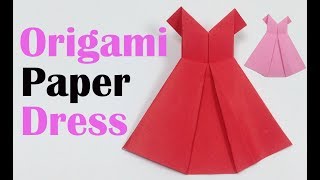 How to Make a Pretty Origami Paper Dress 👗  Ori