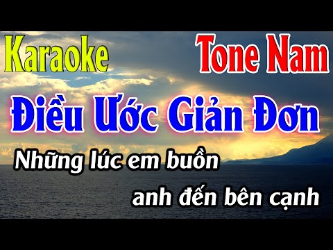Điều Ước Giản Đơn Karaoke Tone Nam ( Gm ) Karaoke Lâm Organ