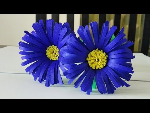 How to make Aster paper flower / paper flower craft/ simple  paper flower making/ paper craft