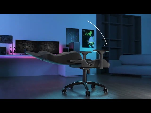 Chaise de jeu en tissu Corsair série TC200 gris/blanc video