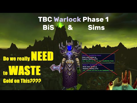 Phase 1 Warlock Raiding TBC! BiS spec and gear!