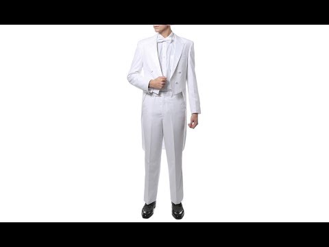 Ferrecci  Fine Men's Formal Wear Premium A201 Regular Fit White Tail Tuxedo