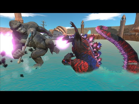THE WAR KING KONG VS SHIN GODZILLA AT THE ARENA WHO WILL WIN - Animal Revolt Battle Simulator