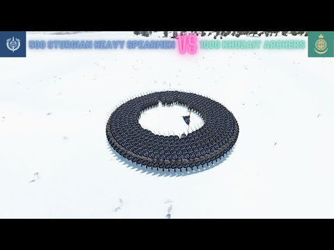 500 Viking Army vs. 1000 Mongolian Archers | Circle Formation | #bannerlord