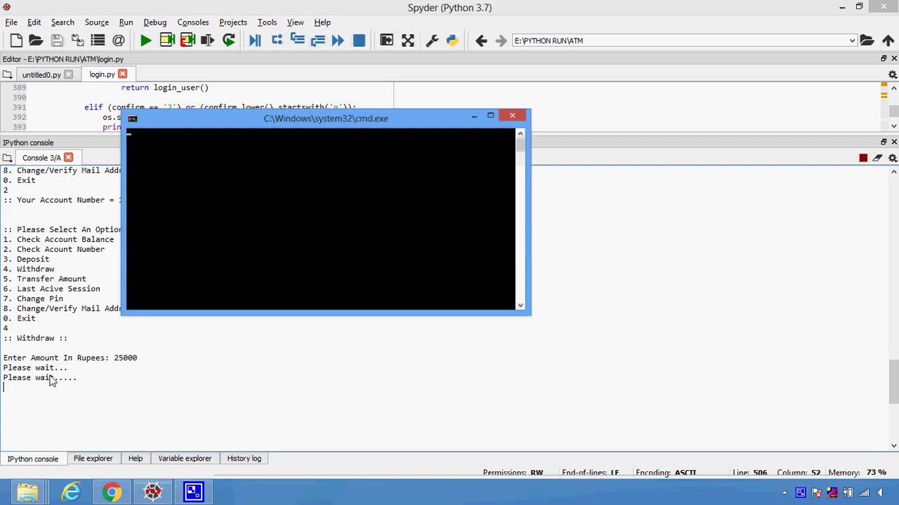 ATM Application Management System in Python - OKOK PROJECTS- Final Year ...