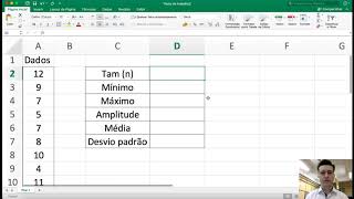 Calcular desvio padrão no Excel