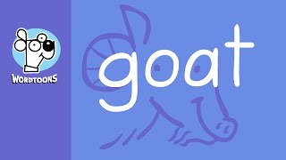 Draw The Word Goat Into A Goat -Wordtoon Goat
