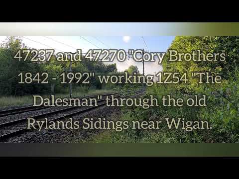 47237 and 47270 "Cory Brothers 1842-1992" working 1Z54 "The Dalesman" through Wigan.