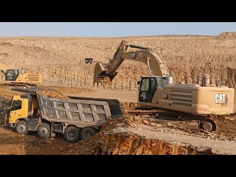 How to 350 caterpillar excavator coal mines 460 volvo dumper ob loading