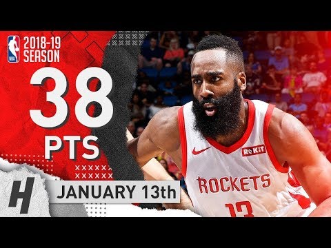 James Harden Full Highlights Rockets vs Magic 2019.01.13 - 38 Pts, 12 Ast, 9 Reb