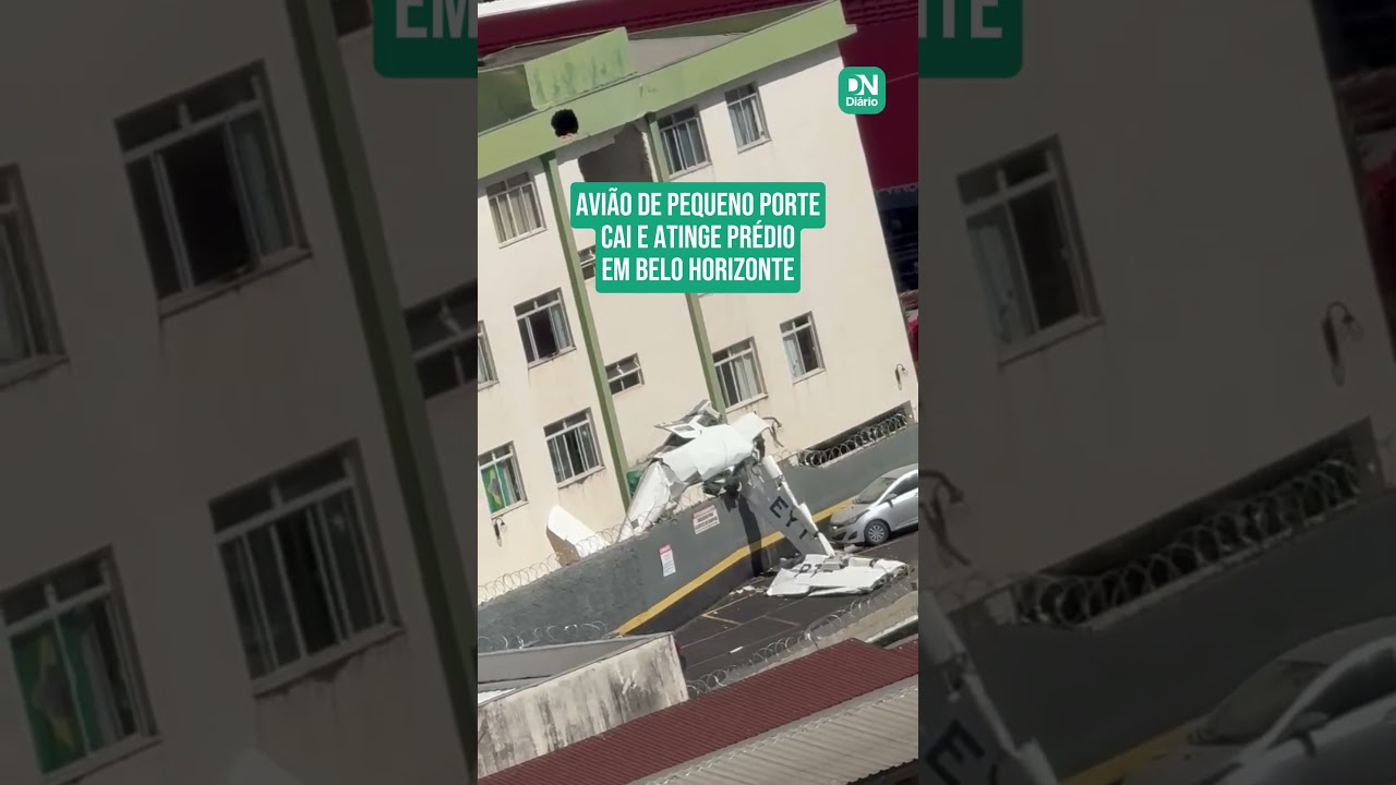 Imagem da notícia Avião com cinco pessoas cai após decolagem e atinge prédio em Belo Horizonte