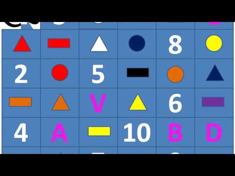 Pogodi šta se krije1, geometrijski oblici, brojevi, boje i slova