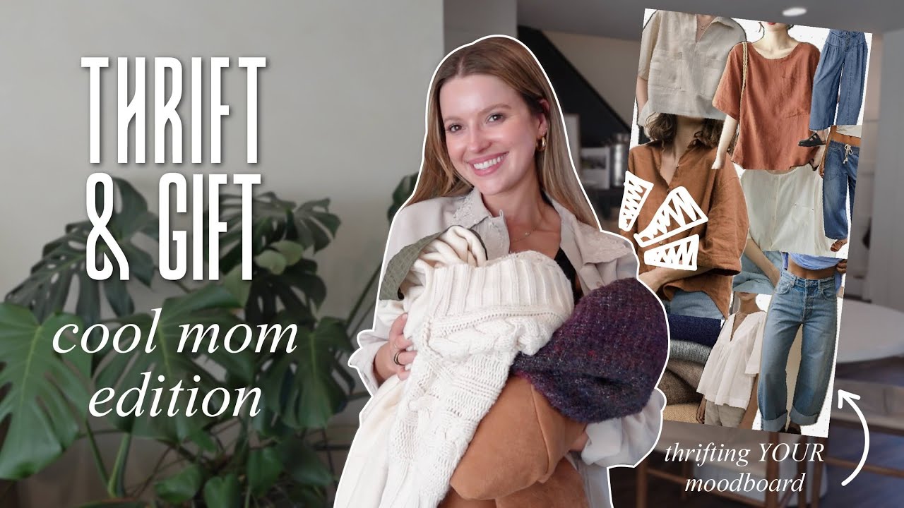 THRIFT + GIFT: dream earthy capsule wardrobe for a middle-aged COOL mom 🍂