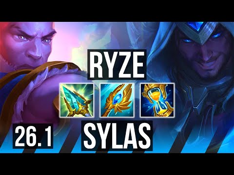 RYZE vs SYLAS (MID) | 7k gold comeback, 48K damage | KR Diamond | 26.1
