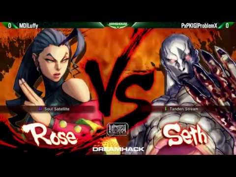 DreamHack @London 2015 - USF4 - Luffy(Rose) vs Problem X(Seth) - Winners Semi-Finals