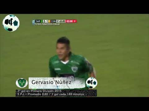 Gol Gervasio Núñez - Sarmiento 2 Vs Crucero del Norte 1 - Primera División 2015