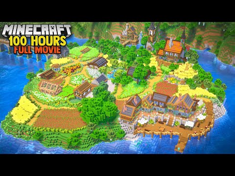 I Survived 100 HOURS In Minecraft! [FULL MOVIE]