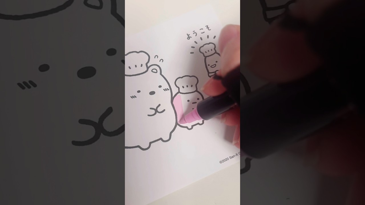 アクリルマーカーですみっコぐらし塗ってみた#paint #shorts #asmrpainting