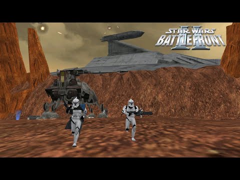 Star Wars Battlefront 2 (2005)- Geonosis Acclamator Crash Site Map Mod | Galactic Republic