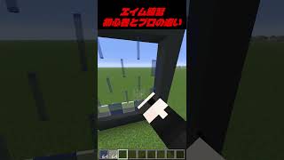 エイム練習初心者とプロの違い。【マイクラ】【神業】【おもしろ】