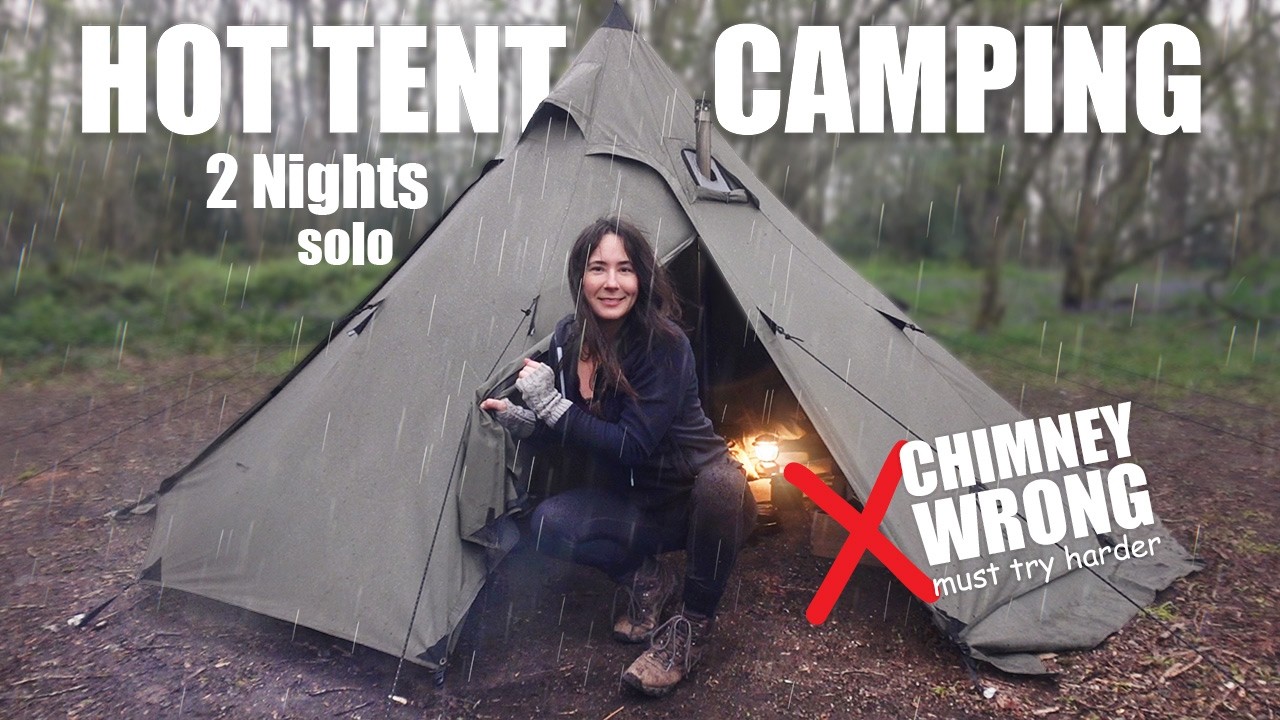 My First Time Hot Tent Camping • 2 Nights Alone in the Woods! Crazy Weather for One Tigris NorthGaze