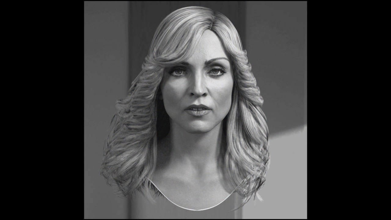 Madonna singer head 3D Model