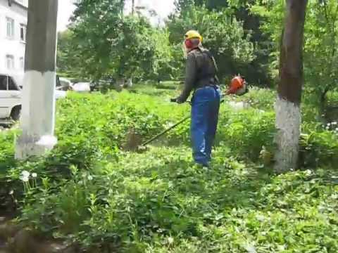 Видео Мотокоса ECHO SRM-350ES в работе