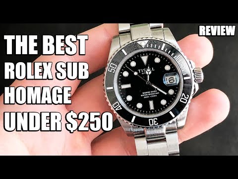 Great Value $220 Tisell Marine Diver - Rolex Submariner Homage Review [4K] Video