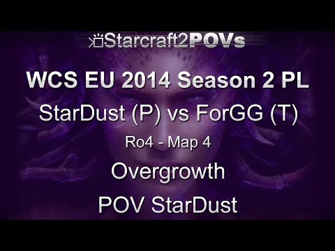 SC2 HotS - WCS EU 2014 S2 PL - StarDust vs ForGG - Ro4 - Map 4 - Overgrowth - StarDust