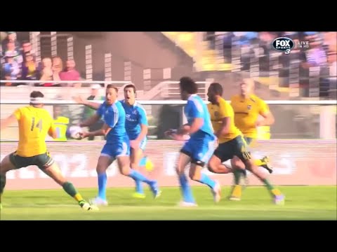 Italian counter attack try vs Australia 2013