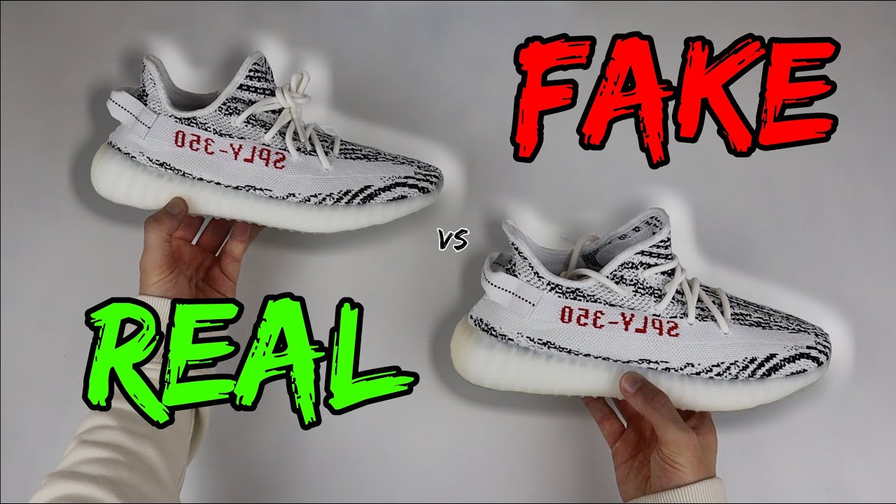 REAL VS FAKE! ADIDAS YEEZY BOOST 350 V2 ZEBRA COMPARISON! (2020 VERSION)