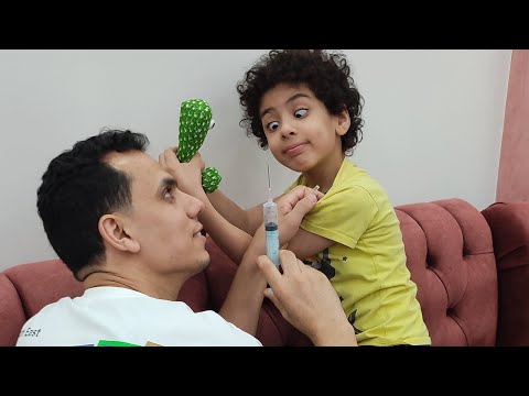 لما تعطى عيالك الحقنه ويخافو ونسأل الصباره الراقصة مين ياخد الحقنه الأول
