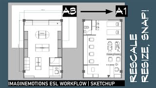 Sketchup Layout 34 - How to Snap, Resize, Rescale Paper for Printing