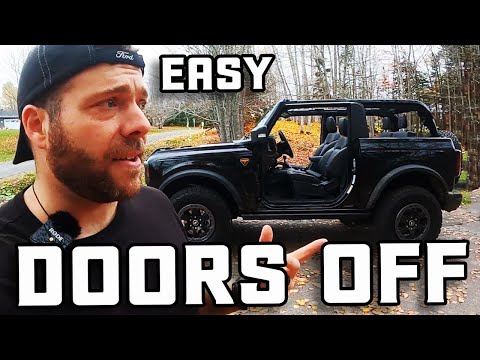 TAKING DOORS OFF FORD BRONCO - First time taking doors of my 2 door Badlands 2023 Ford Bronco