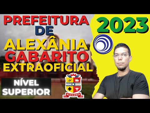 CONCURSO PREFEITURA DE ALEXÂNIA - GOIÁS 2023 - SUPERIOR - GABARITO