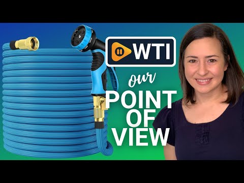 Expandable Garden Hose 100 ft with 10 Function Spray Nozzle - New Patented Water Hose with 40 Layers of Innovative Nano Rubber - Lightweight - WTI product video review