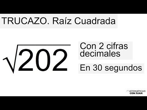 TRUCO PARA CALCULAR LA RAÍZ CUADRADA