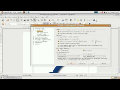 Screencast 068 - OpenOffice.org - Writer - Ein Dokument speichern