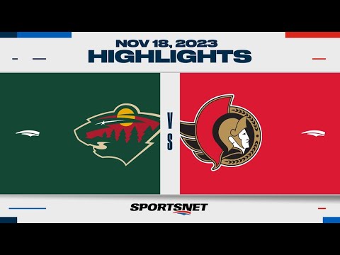 NHL Highlights | Wild vs. Senators - November 18, 2023 - Global Series Sweden