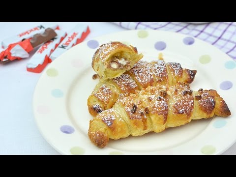 Cruasanes Rellenos de Kinder Chocolate